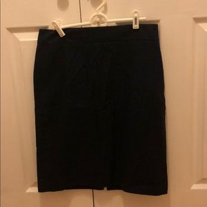 Size 8 jcrew navy blue midi skirt